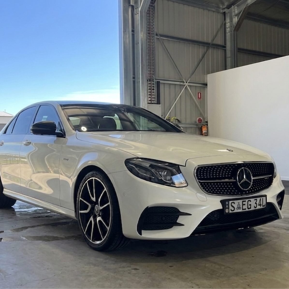 Mercedes-AMG E43 after multi-stage correction and ceramic coating